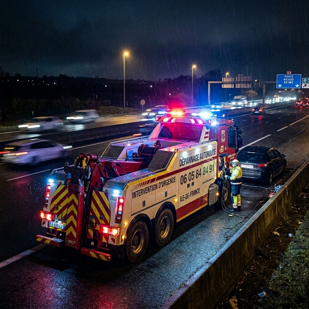 Véhicule après remorquage